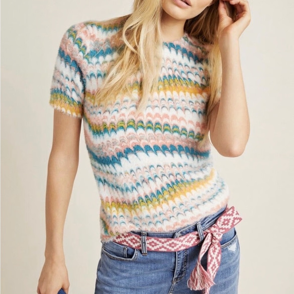 Anthropologie Striped Knit Top